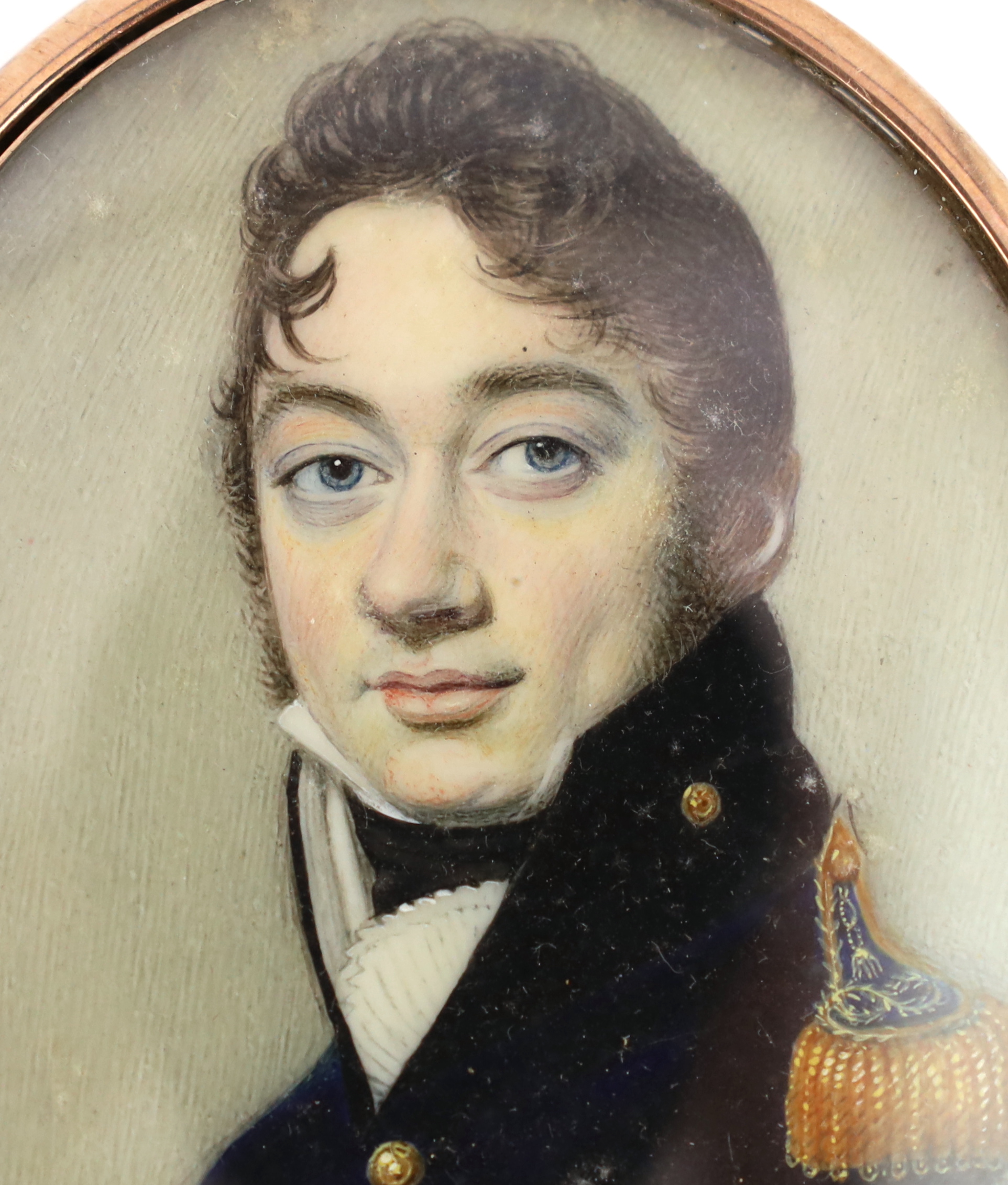 Thomas Richmond (British, 1771-1837), Portrait miniature of a naval officer, watercolour on ivory, 7.8 x 6.2cm. CITES Submission reference ZYVV72JG